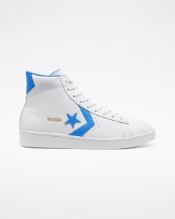Converse OG Pro Leather Bayan Uzun Ayakkabı Beyaz/Beyaz/Mavi | 3067982-Türkiye
